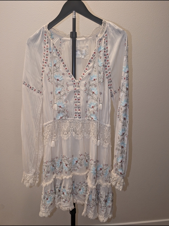 Anthropologie Dresses & Skirts - Anthropologie Cream Tunic with Embroidered Accent